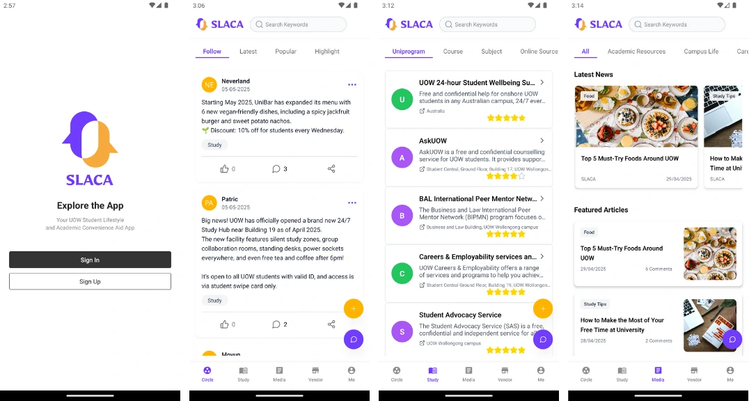 SLACA - Student Lifestyle and Academic Convenience Aid screenshot